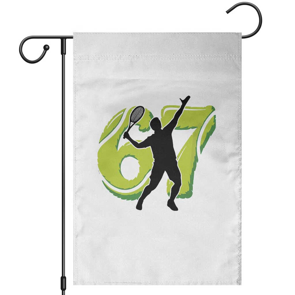 Funny Gen Z Alpha Gift Garden Flag Six Seven Meme Tennis Lover TS12 White Print Your Wear