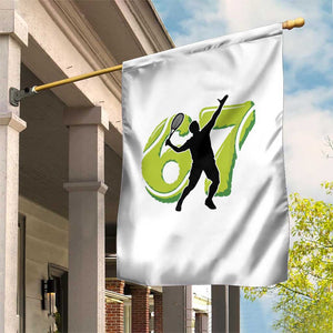 Funny Gen Z Alpha Gift Garden Flag Six Seven Meme Tennis Lover TS12 Print Your Wear