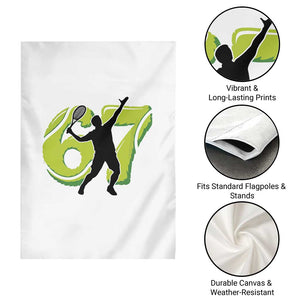 Funny Gen Z Alpha Gift Garden Flag Six Seven Meme Tennis Lover TS12 Print Your Wear