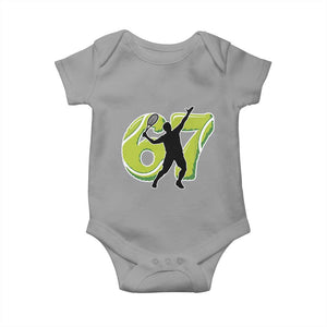 Funny Gen Z Alpha Gift Baby Onesie Six Seven Meme Tennis Lover TS12 Sport Gray Print Your Wear