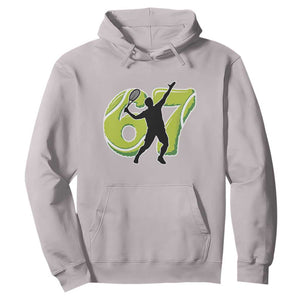 Funny Gen Z Alpha Gift Hoodie Six Seven Meme Tennis Lover TS12 Ice Gray Print Your Wear
