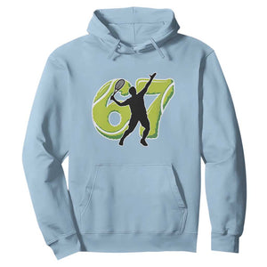 Funny Gen Z Alpha Gift Hoodie Six Seven Meme Tennis Lover TS12 Light Blue Print Your Wear