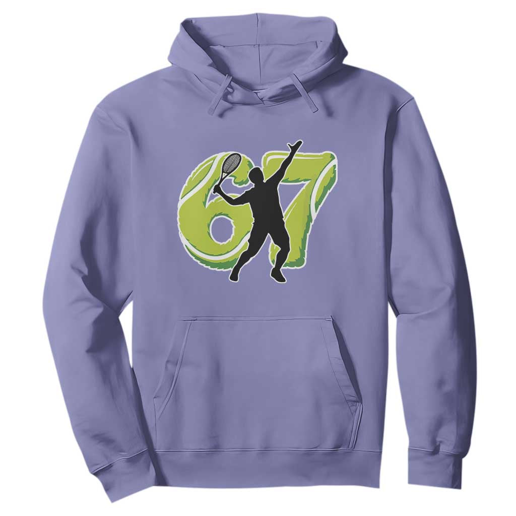 Funny Gen Z Alpha Gift Hoodie Six Seven Meme Tennis Lover TS12 Violet Print Your Wear