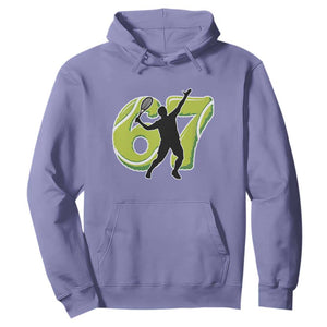 Funny Gen Z Alpha Gift Hoodie Six Seven Meme Tennis Lover TS12 Violet Print Your Wear