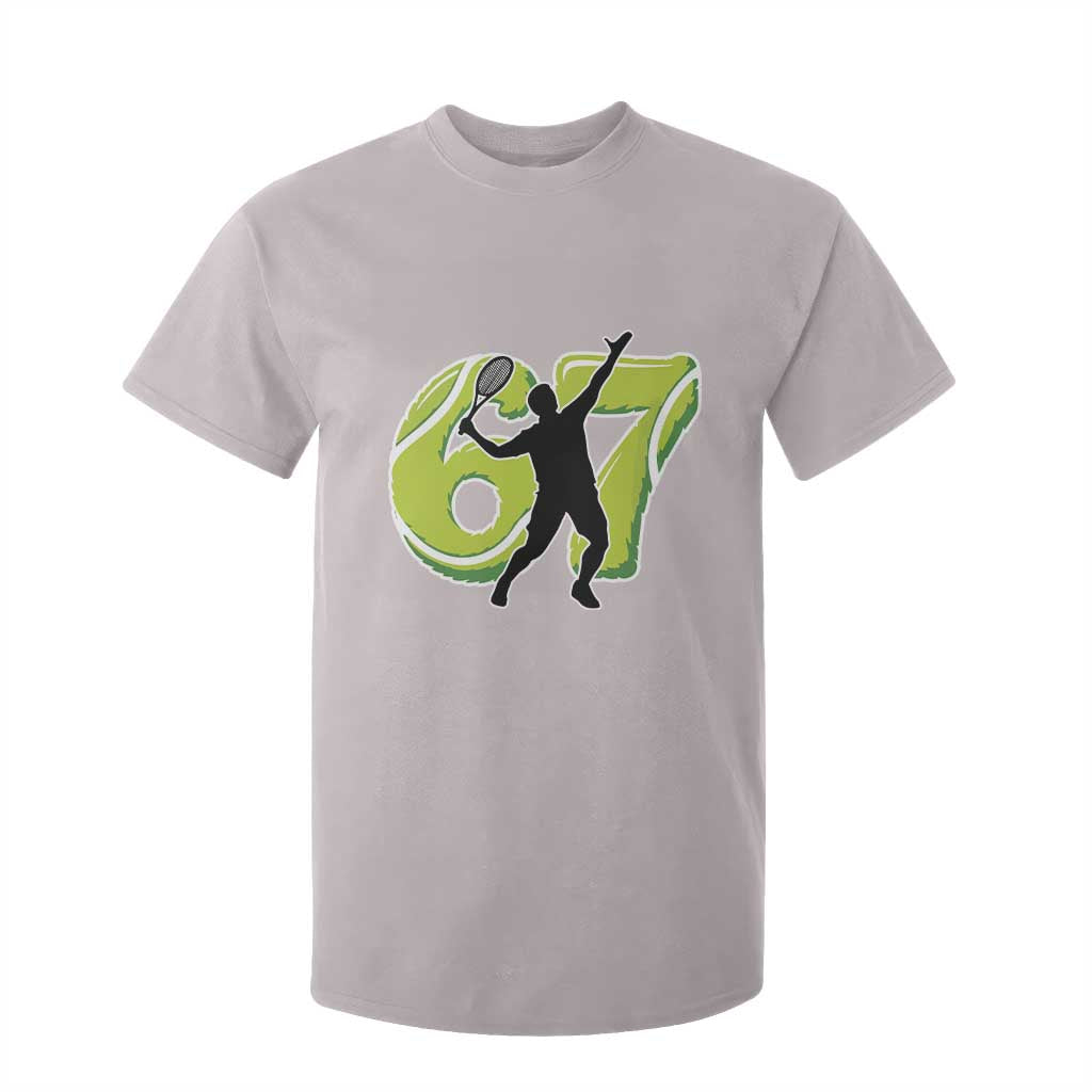 Funny Gen Z Alpha Gift T Shirt For Kid Six Seven Meme Tennis Lover TS12 Ice Gray Print Your Wear