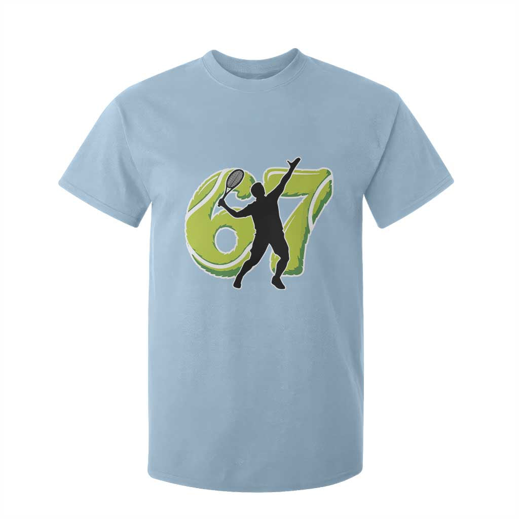 Funny Gen Z Alpha Gift T Shirt For Kid Six Seven Meme Tennis Lover TS12 Light Blue Print Your Wear