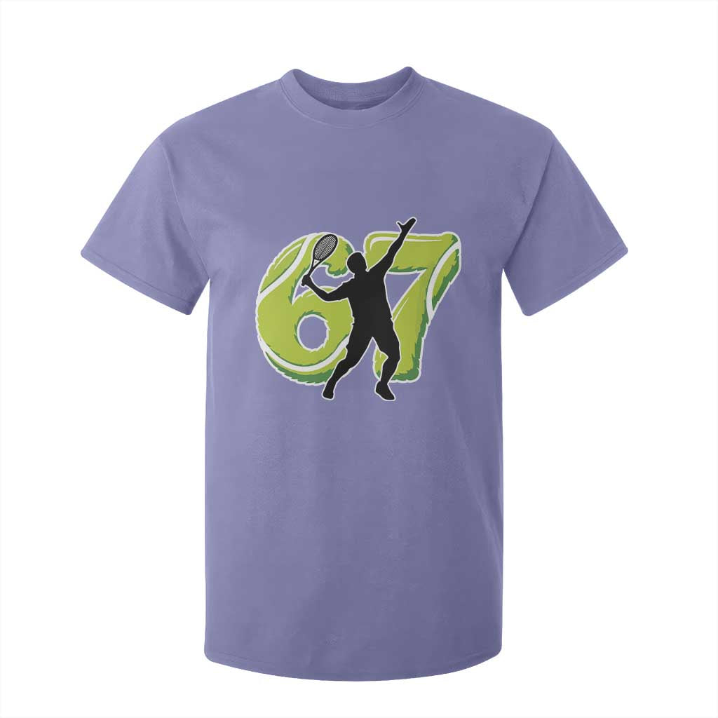 Funny Gen Z Alpha Gift T Shirt For Kid Six Seven Meme Tennis Lover TS12 Violet Print Your Wear