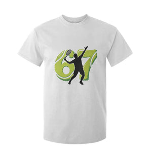 Funny Gen Z Alpha Gift T Shirt For Kid Six Seven Meme Tennis Lover TS12 White Print Your Wear
