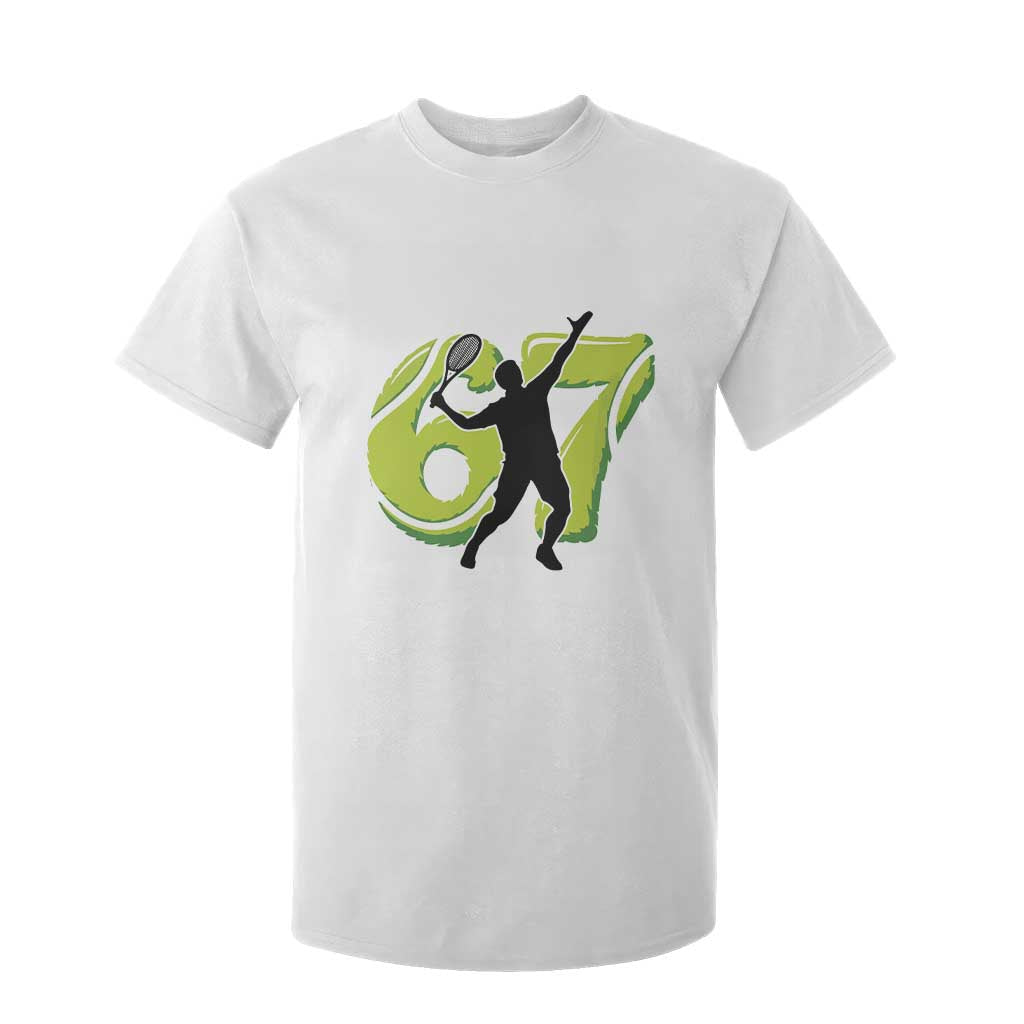 Funny Gen Z Alpha Gift T Shirt For Kid Six Seven Meme Tennis Lover TS12 White Print Your Wear