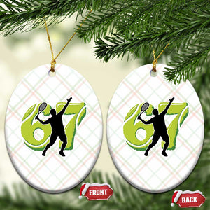 Funny Gen Z Alpha Gift Ceramic Ornament Six Seven Meme Tennis Lover TS12 Print Your Wear