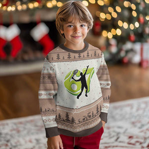 Funny Gen Z Alpha Gift Ugly Christmas Sweater Six Seven Meme Tennis Lover TS12 Mocha Mousse Print Your Wear