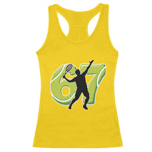 Funny Gen Z Alpha Gift Racerback Tank Top Six Seven Meme Tennis Lover TS12 Daisy Print Your Wear