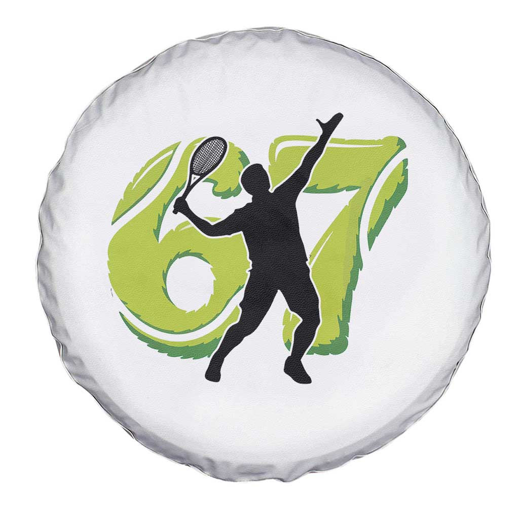 Funny Gen Z Alpha Gift Spare Tire Cover Six Seven Meme Tennis Lover TS12 Print Your Wear