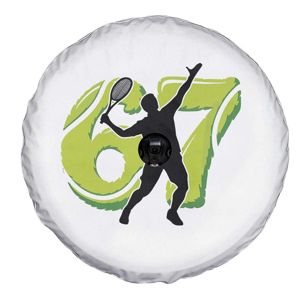 Funny Gen Z Alpha Gift Spare Tire Cover Six Seven Meme Tennis Lover TS12 Print Your Wear