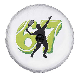 Funny Gen Z Alpha Gift Spare Tire Cover Six Seven Meme Tennis Lover TS12 Print Your Wear