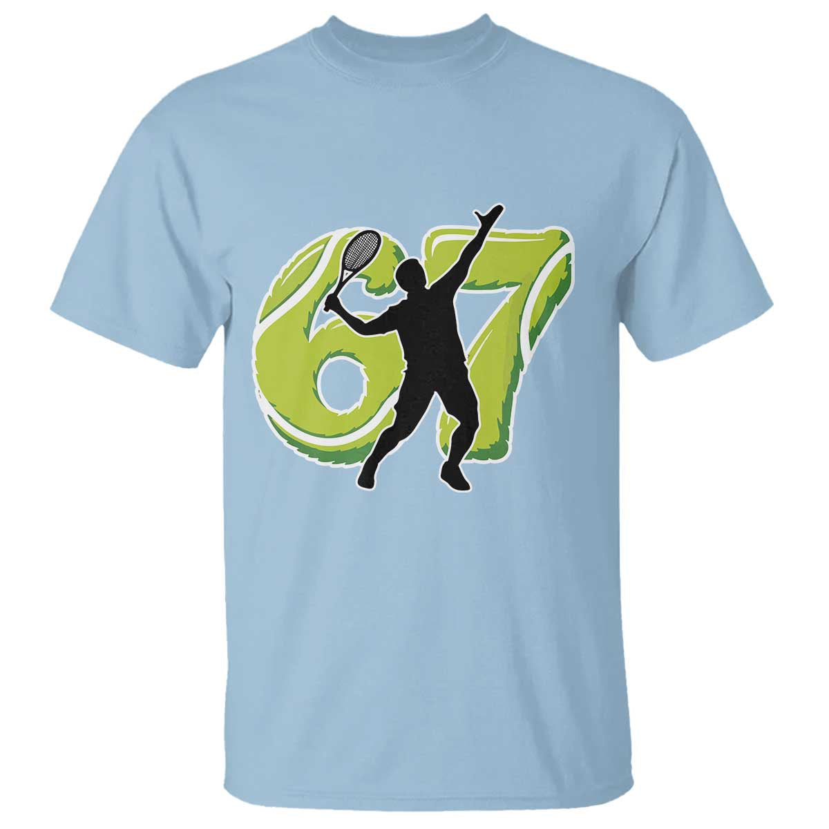 Funny Gen Z Alpha Gift T Shirt Six Seven Meme Tennis Lover TS12 Light Blue Print Your Wear