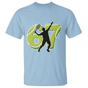 Funny Gen Z Alpha Gift T Shirt Six Seven Meme Tennis Lover TS12 Light Blue Print Your Wear