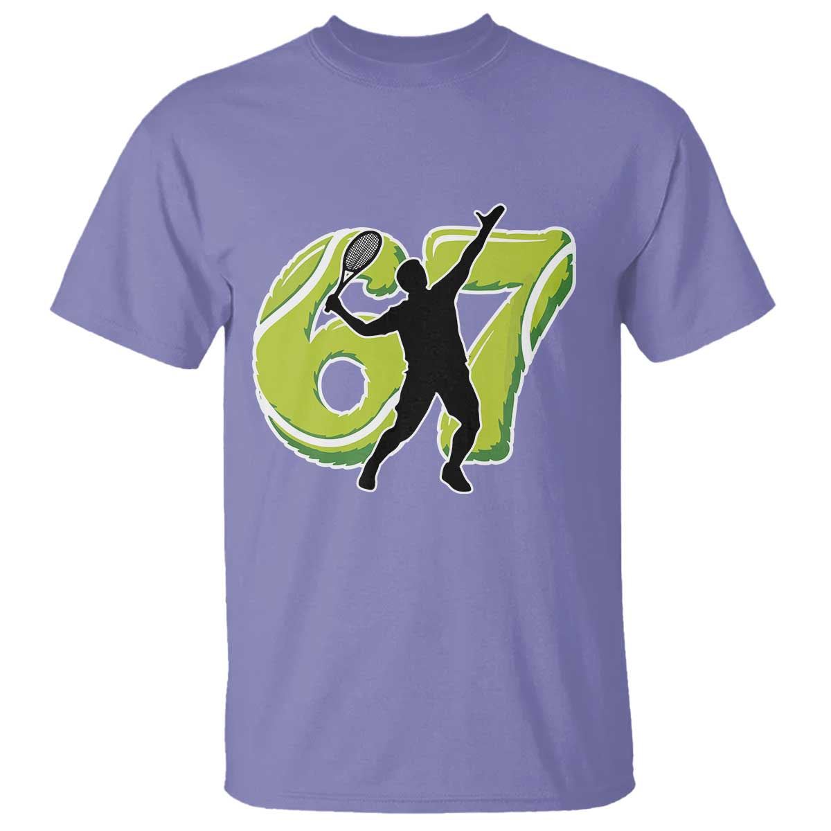 Funny Gen Z Alpha Gift T Shirt Six Seven Meme Tennis Lover TS12 Violet Print Your Wear