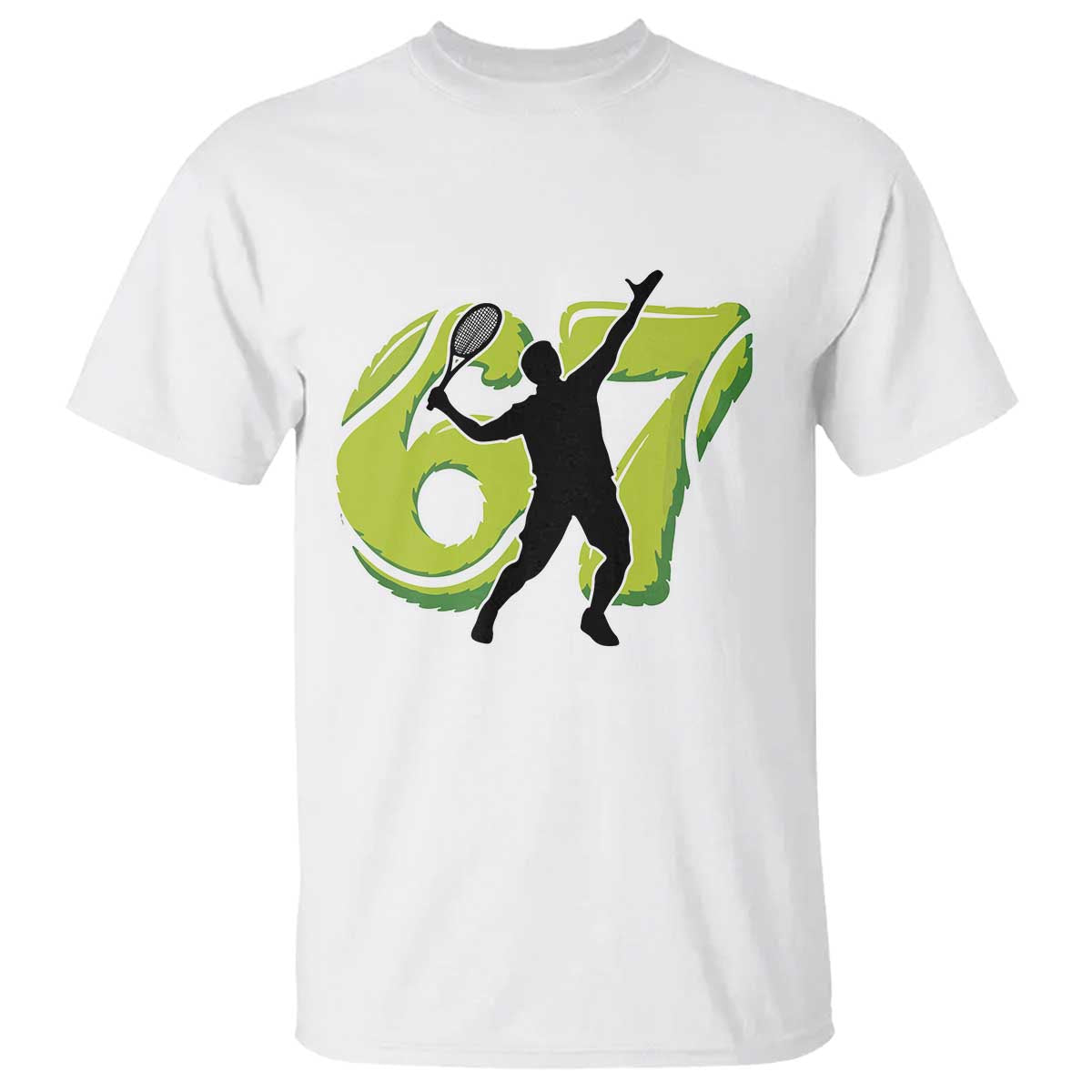 Funny Gen Z Alpha Gift T Shirt Six Seven Meme Tennis Lover TS12 White Print Your Wear