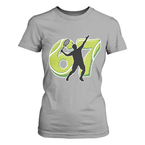 Funny Gen Z Alpha Gift T Shirt For Women Six Seven Meme Tennis Lover TS12 Sport Gray Print Your Wear