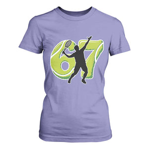 Funny Gen Z Alpha Gift T Shirt For Women Six Seven Meme Tennis Lover TS12 Violet Print Your Wear