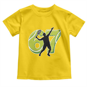Funny Gen Z Alpha Gift Toddler T Shirt Six Seven Meme Tennis Lover TS12 Daisy Print Your Wear