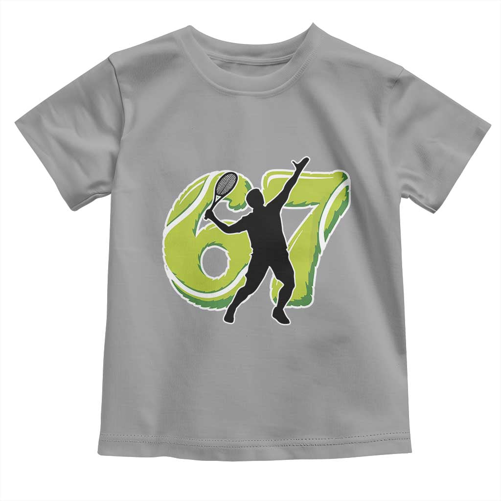 Funny Gen Z Alpha Gift Toddler T Shirt Six Seven Meme Tennis Lover TS12 Sport Gray Print Your Wear