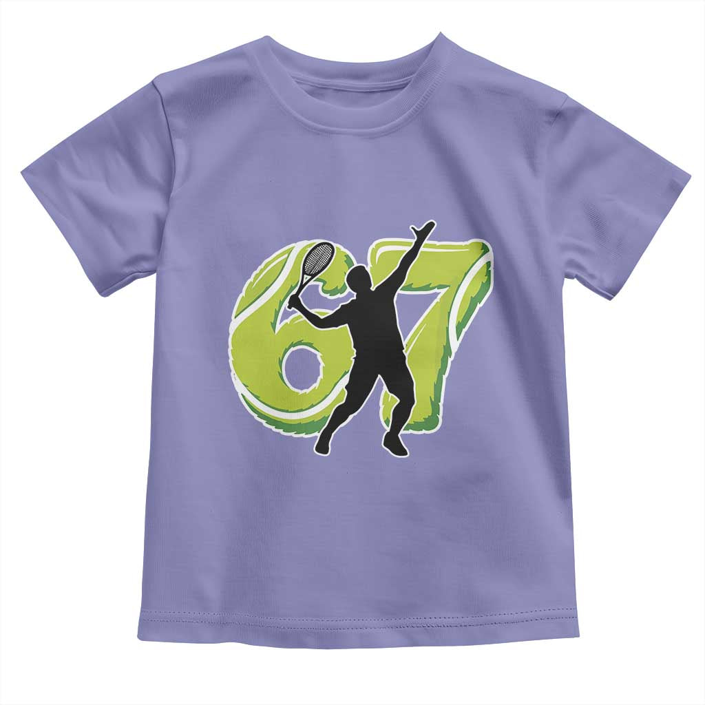 Funny Gen Z Alpha Gift Toddler T Shirt Six Seven Meme Tennis Lover TS12 Violet Print Your Wear