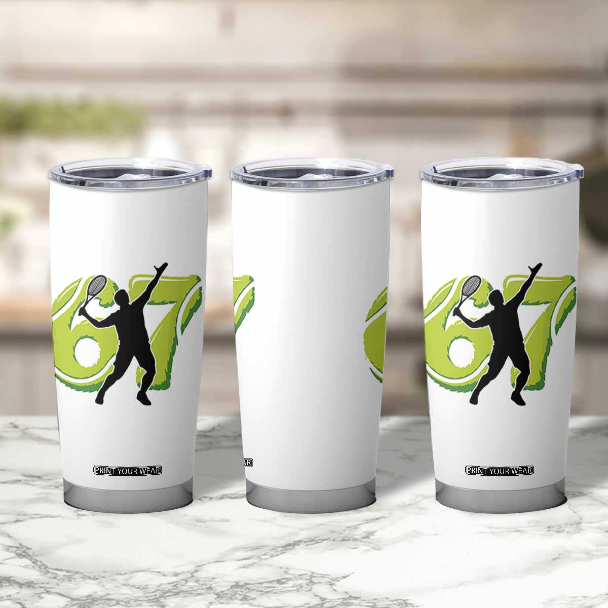 Funny Gen Z Alpha Gift Tumbler Cup Six Seven Meme Tennis Lover TS12 Print Your Wear