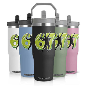 Funny Gen Z Alpha Gift Flip Straw Tumbler Six Seven Meme Tennis Lover TS12 Print Your Wear