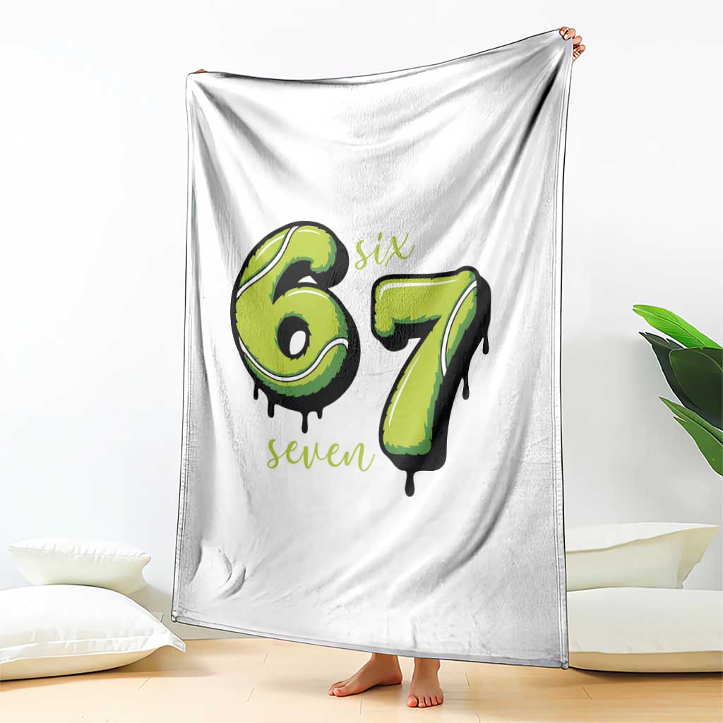 Six Seven Meme Tennis Lover Throw Blanket Gen Alpha Slang Gift TS12 Print Your Wear