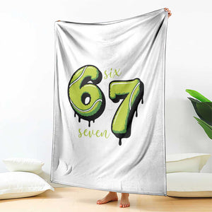 Six Seven Meme Tennis Lover Throw Blanket Gen Alpha Slang Gift TS12 Print Your Wear