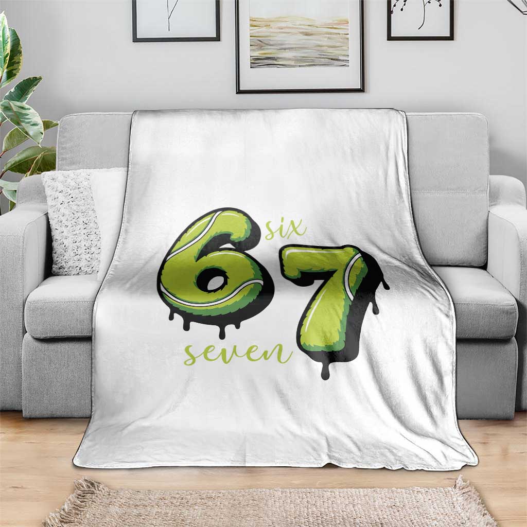 Six Seven Meme Tennis Lover Throw Blanket Gen Alpha Slang Gift TS12 Print Your Wear