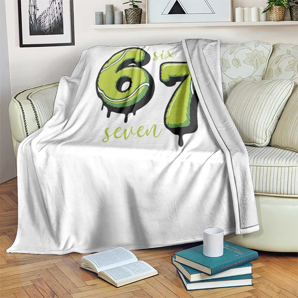 Six Seven Meme Tennis Lover Throw Blanket Gen Alpha Slang Gift TS12 Print Your Wear