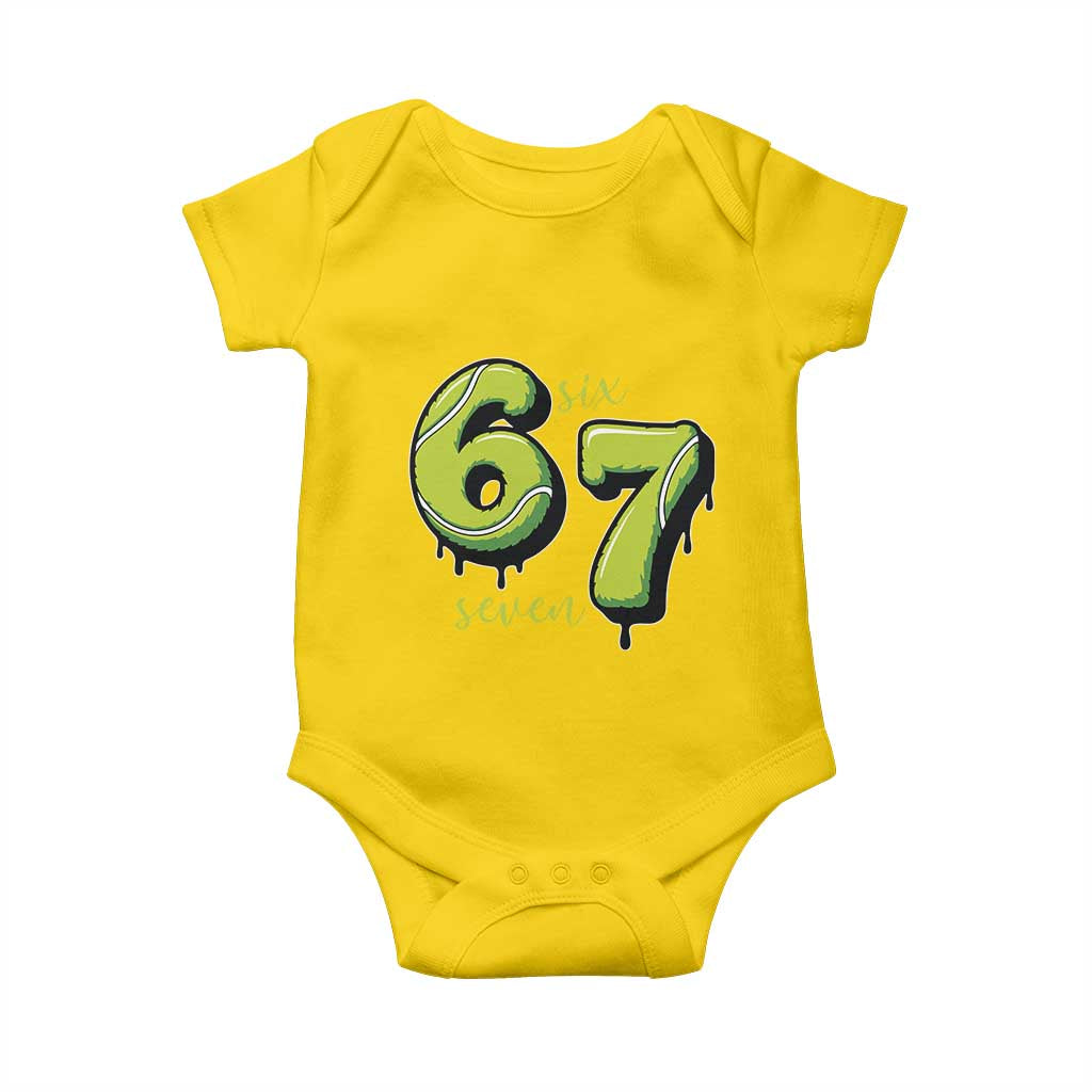 Six Seven Meme Tennis Lover Baby Onesie Gen Alpha Slang Gift TS12 Daisy Print Your Wear