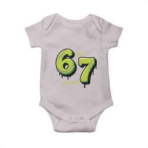 Six Seven Meme Tennis Lover Baby Onesie Gen Alpha Slang Gift TS12 Ice Gray Print Your Wear