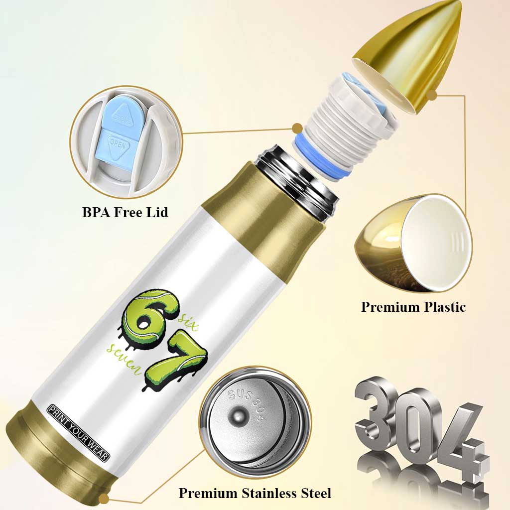 Six Seven Meme Tennis Lover Bullet Tumbler Gen Alpha Slang Gift TS12 Print Your Wear