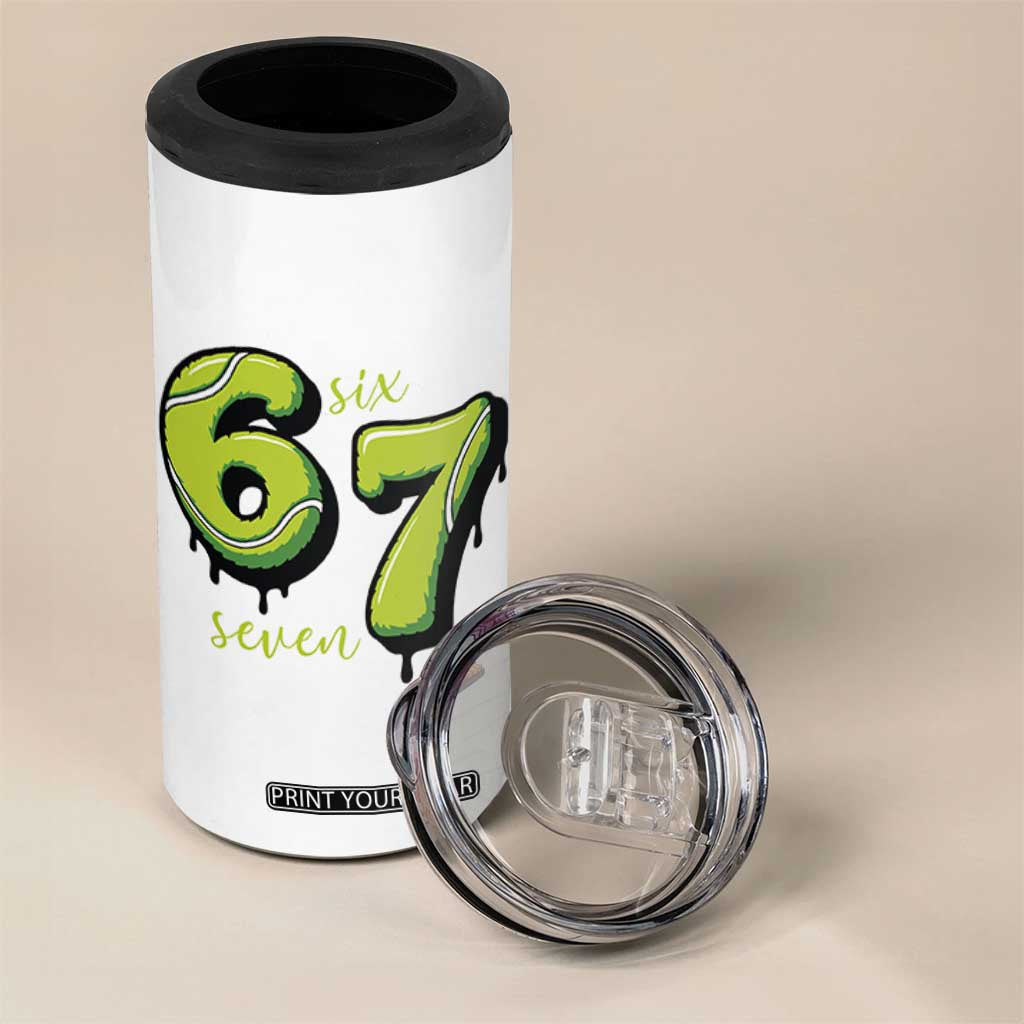 Six Seven Meme Tennis Lover 4 in 1 Can Cooler Tumbler Gen Alpha Slang Gift TS12 Print Your Wear