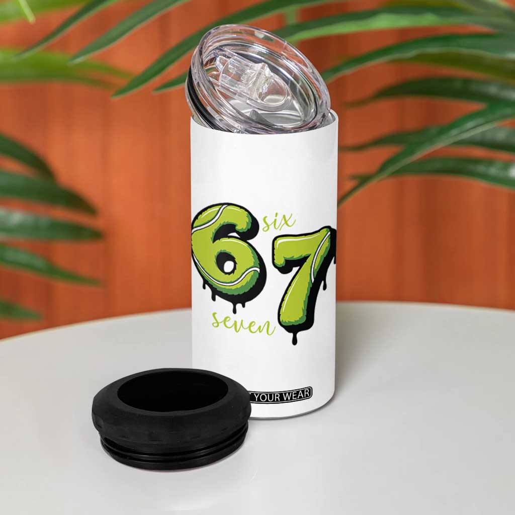 Six Seven Meme Tennis Lover 4 in 1 Can Cooler Tumbler Gen Alpha Slang Gift TS12 Print Your Wear