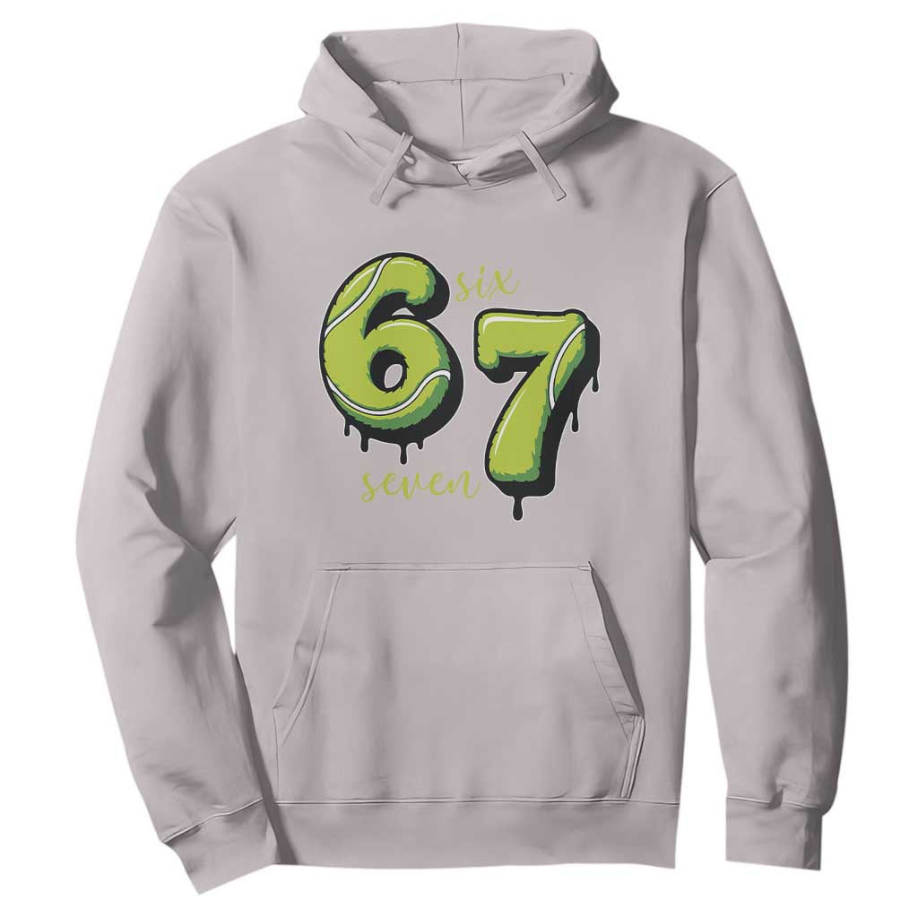 Six Seven Meme Tennis Lover Hoodie Gen Alpha Slang Gift TS12 Ice Gray Print Your Wear