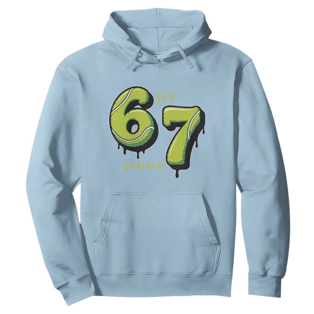 Six Seven Meme Tennis Lover Hoodie Gen Alpha Slang Gift TS12 Light Blue Print Your Wear