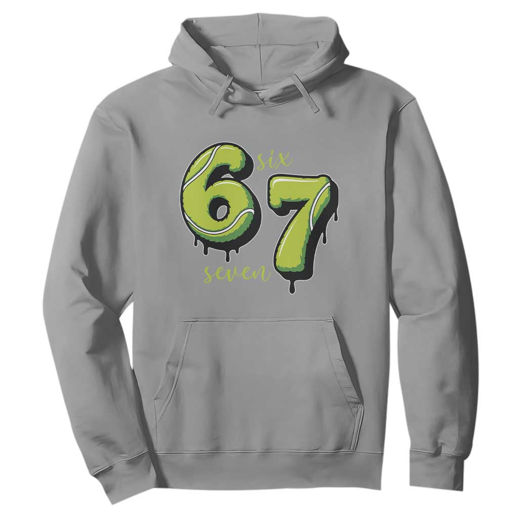 Six Seven Meme Tennis Lover Hoodie Gen Alpha Slang Gift TS12 Sport Gray Print Your Wear