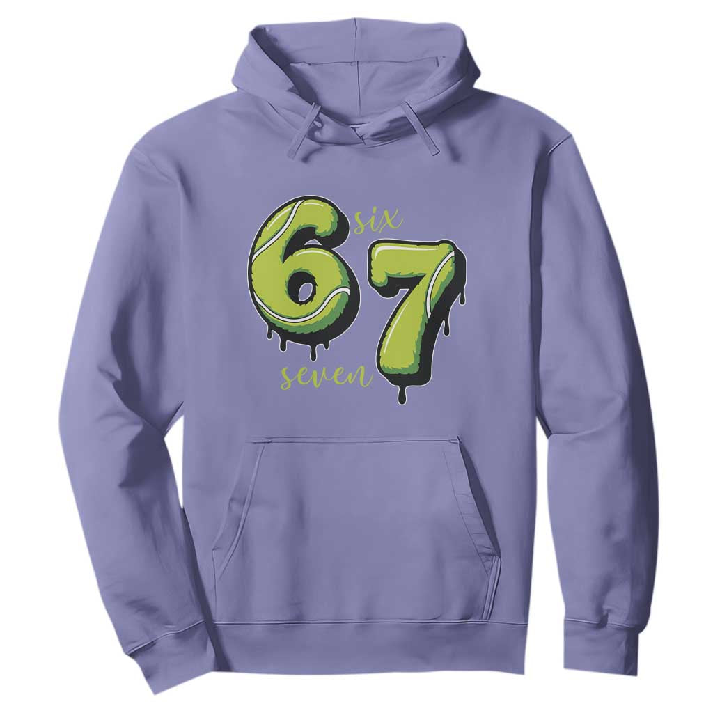 Six Seven Meme Tennis Lover Hoodie Gen Alpha Slang Gift TS12 Violet Print Your Wear