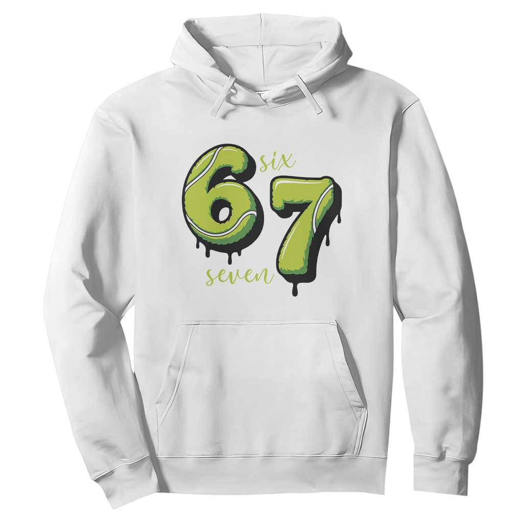 Six Seven Meme Tennis Lover Hoodie Gen Alpha Slang Gift TS12 White Print Your Wear