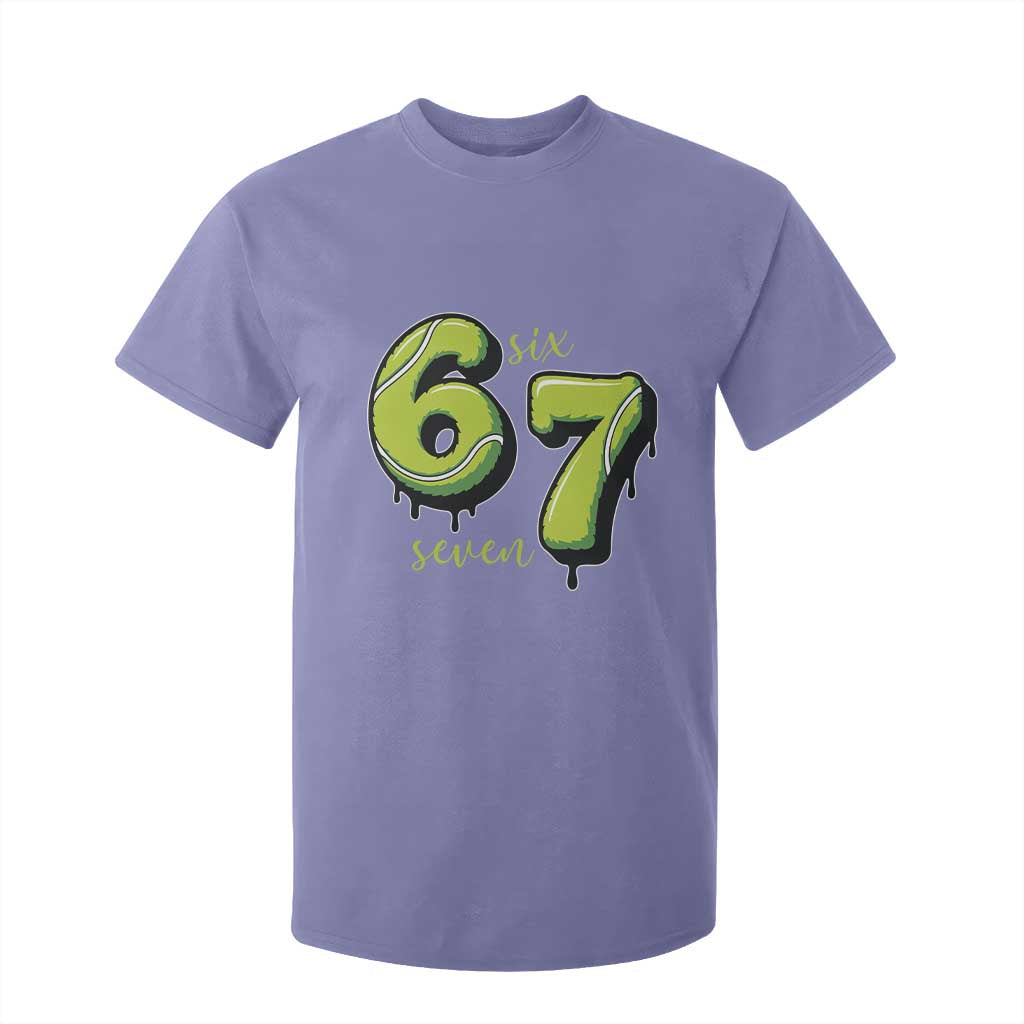 Six Seven Meme Tennis Lover T Shirt For Kid Gen Alpha Slang Gift TS12 Violet Print Your Wear