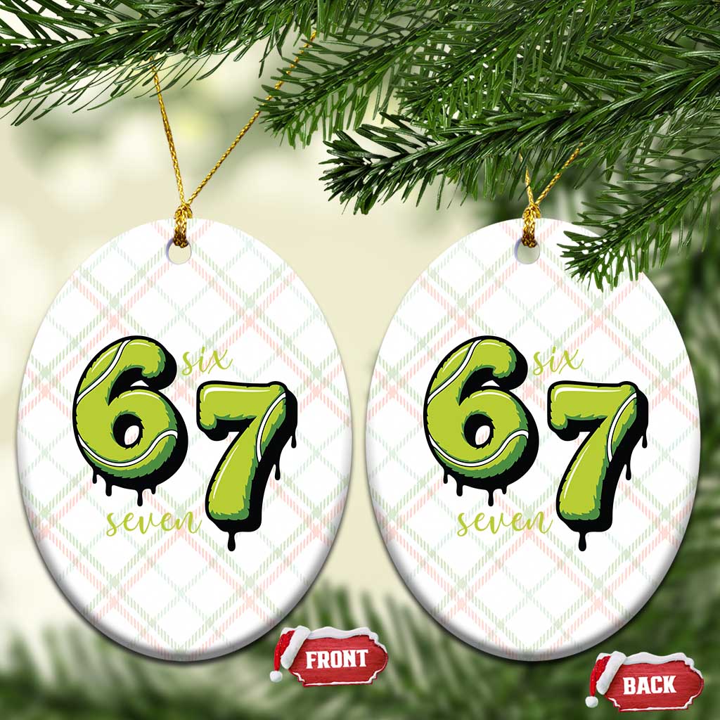 Six Seven Meme Tennis Lover Ceramic Ornament Gen Alpha Slang Gift TS12 Print Your Wear