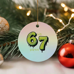 Six Seven Meme Tennis Lover Ceramic Ornament Gen Alpha Slang Gift TS12 1pc Pastel Print Your Wear