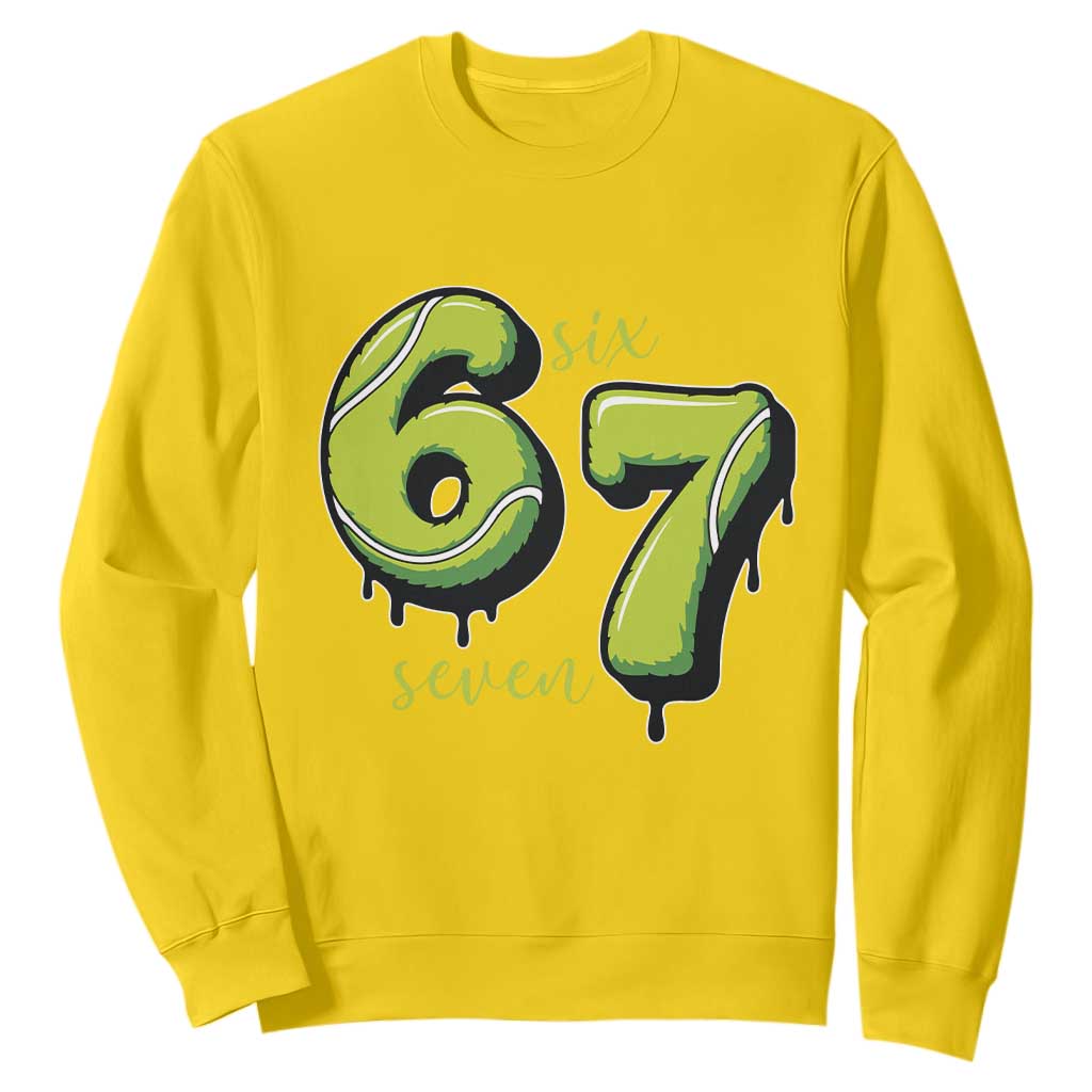 Six Seven Meme Tennis Lover Sweatshirt Gen Alpha Slang Gift TS12 Daisy Print Your Wear