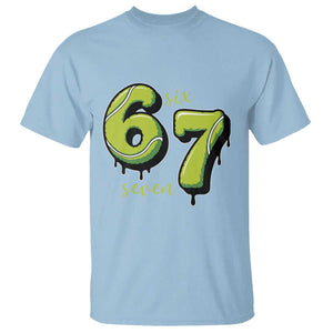 Six Seven Meme Tennis Lover T Shirt Gen Alpha Slang Gift TS12 Light Blue Print Your Wear
