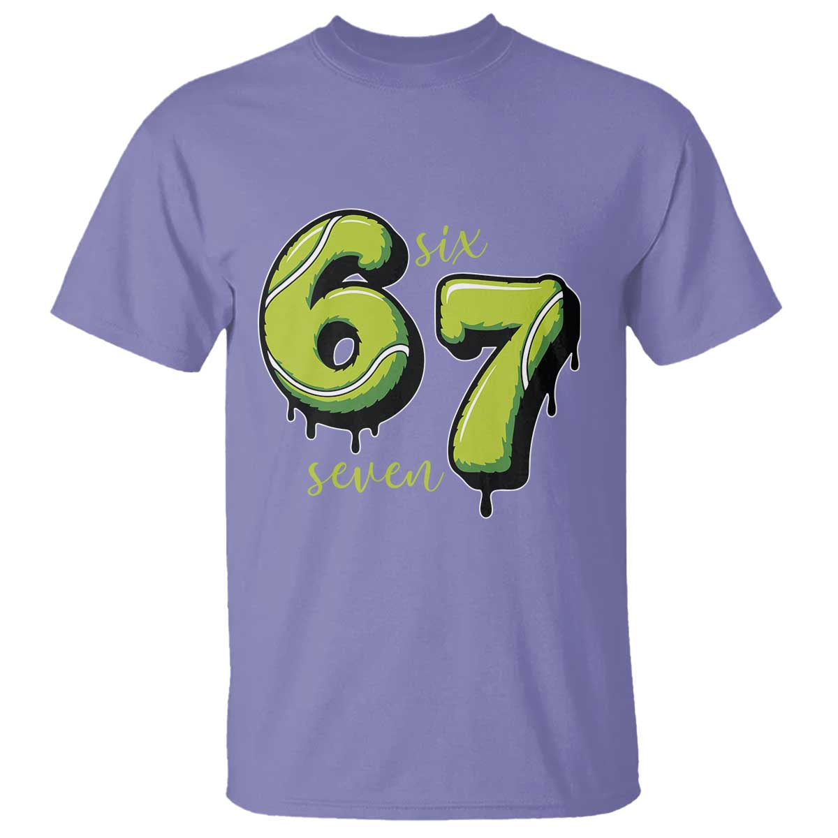 Six Seven Meme Tennis Lover T Shirt Gen Alpha Slang Gift TS12 Violet Print Your Wear